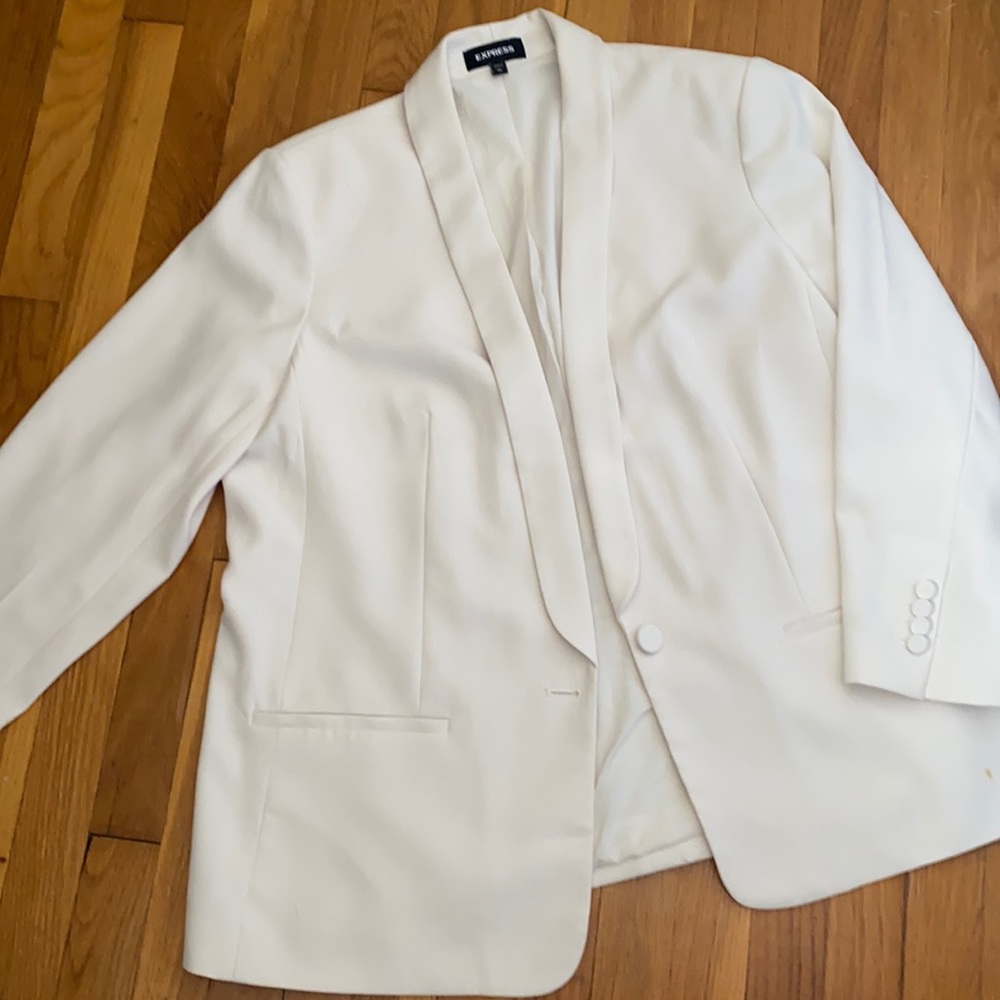 Express XL Off White Blazer